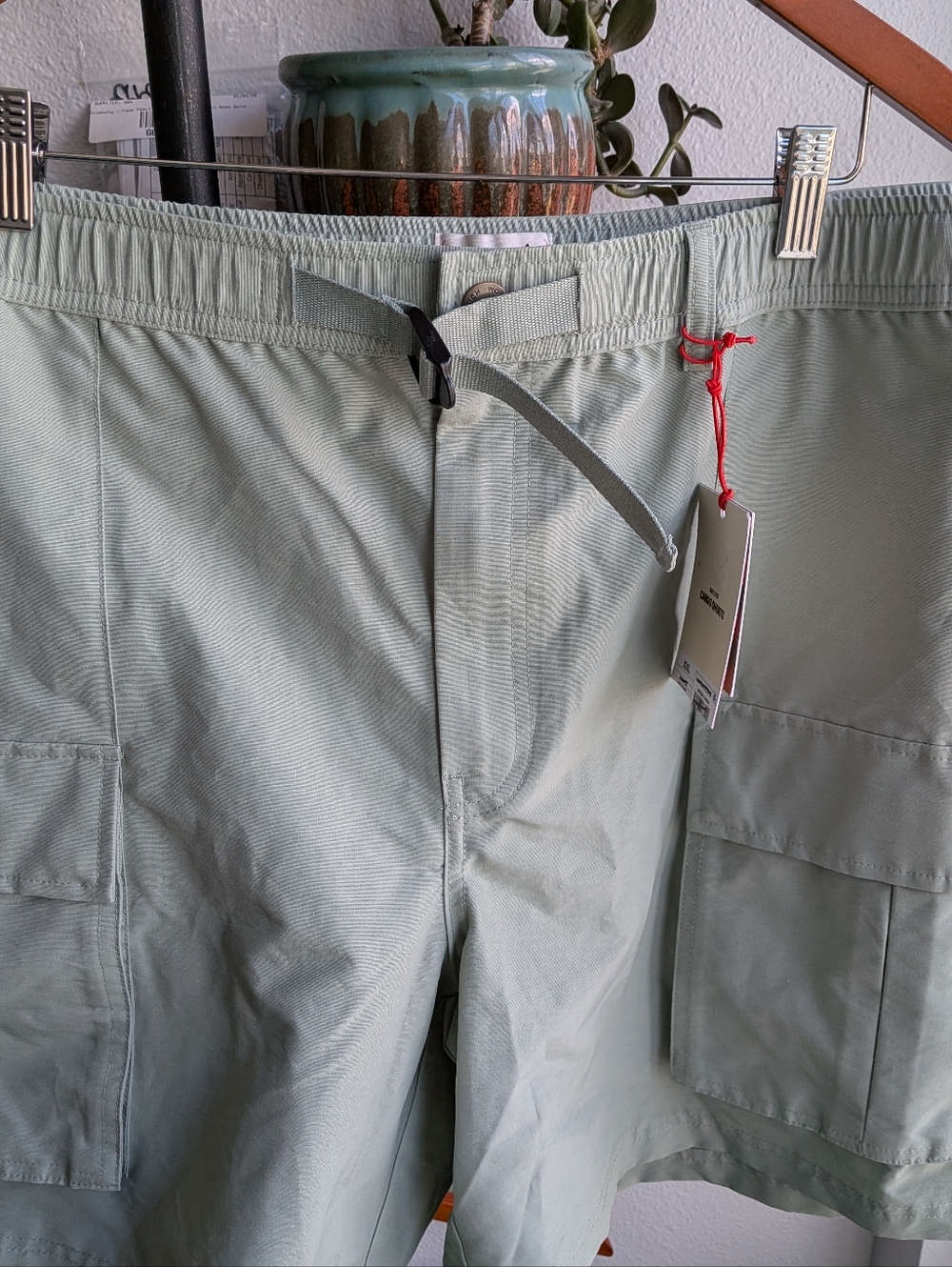 NWT Woolrich x Target Men’s XXL Belted Cargo Shorts Aqua Gorpcore 7" Inseam